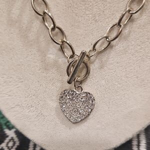 Elegant SPARKLE Heart Pendant Necklace